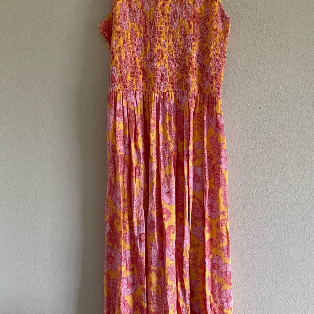 Angie Pink and Yellow Floral Girls' Top